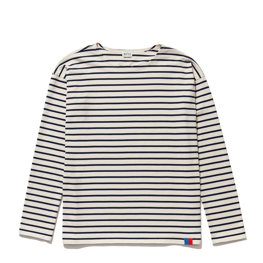 KULE | BLUE AND WHITE STRIPED | LONG SLEEVE SHIRT | SMALL | NWT